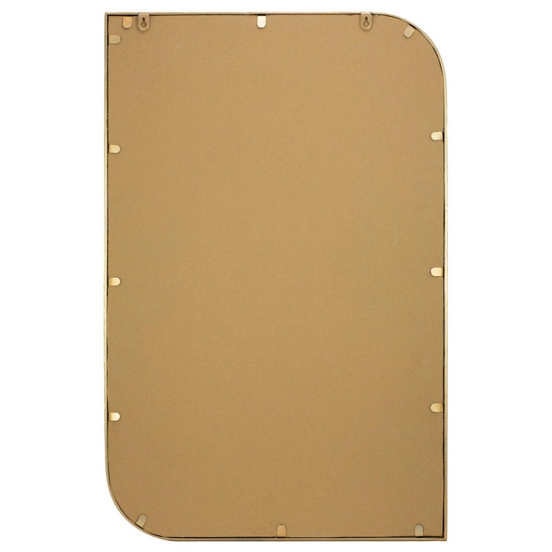 Patton Wall DÃ©cor Patton Wall Decor Gold Metal Rounded and Pointed Rectangular Wall Mirror, 31.5" - Image 5